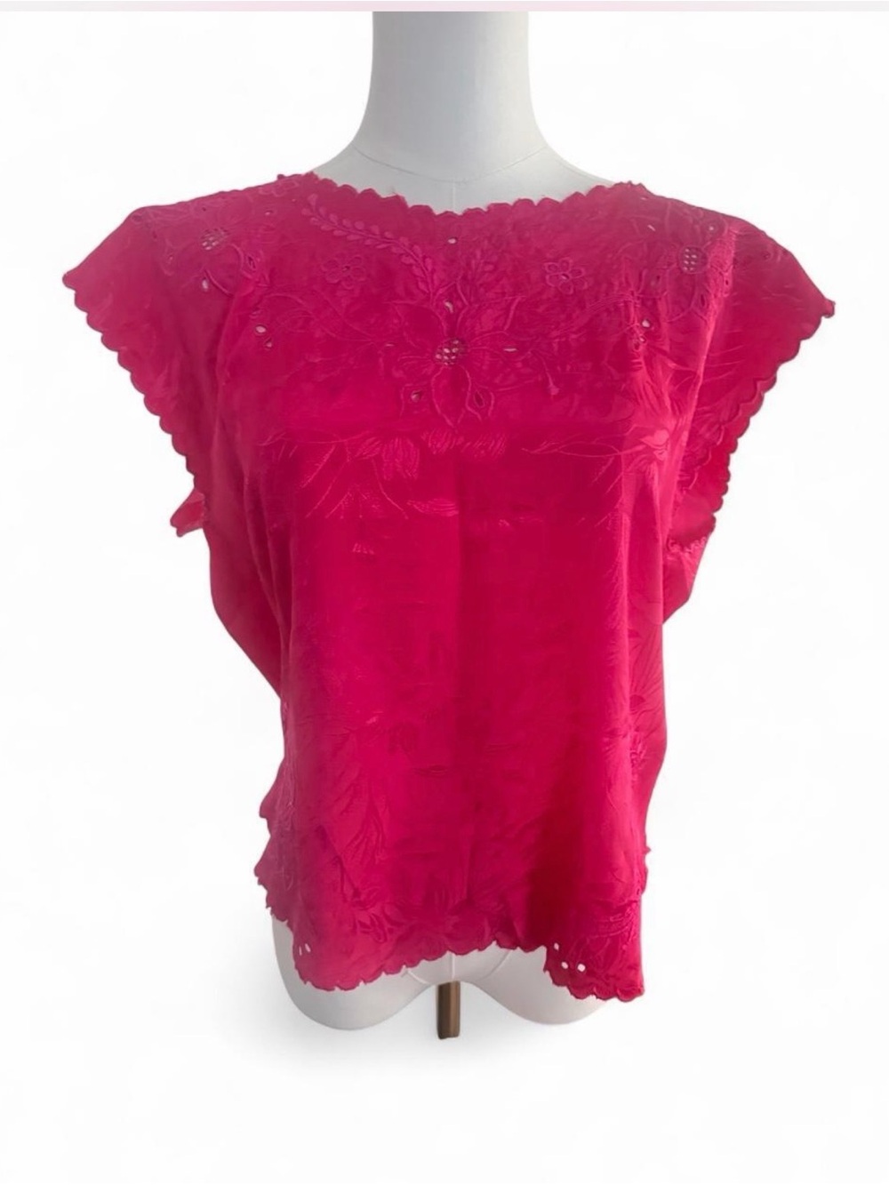 Women’s Embroidered Hot Pink Top